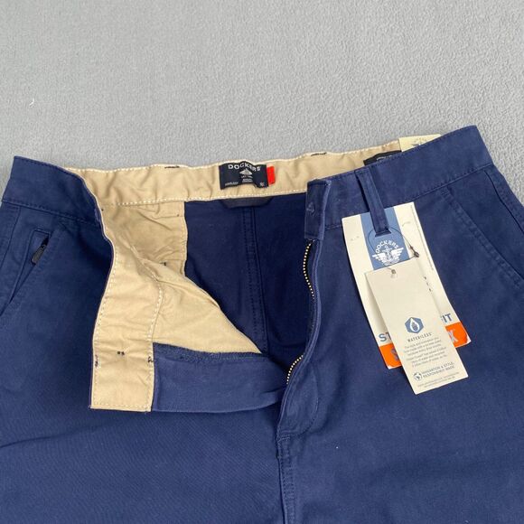 Dockers Ultimate Chino Pants Men's size W34 L34 Slim Fit Navy Blue Smart 360.NEW - Picture 4 of 14